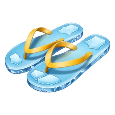 flip flop made of ice sticker