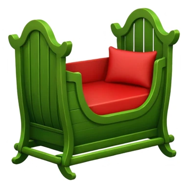Cradles green and red color sticker