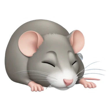 Snoring rat sticker