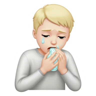 vomiting boy sticker