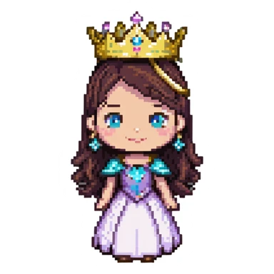 princess with crown and tiara sticker