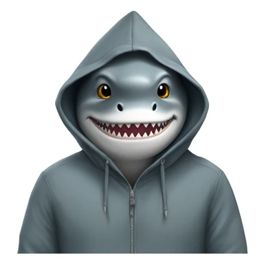 Shark with a hoodie sticker