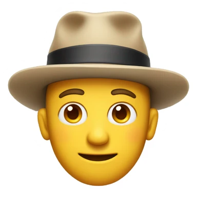 man with hat and squinty eyes sticker