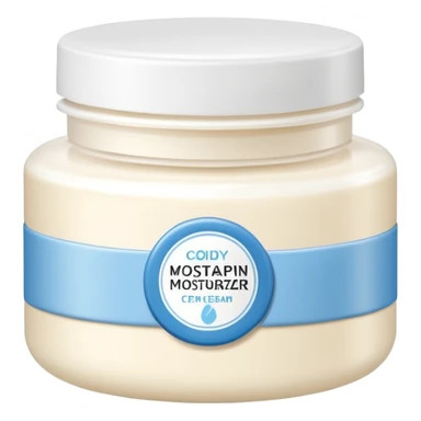 body moisturizer cream pot with label sticker