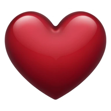 Wine coloured heart emoji sticker