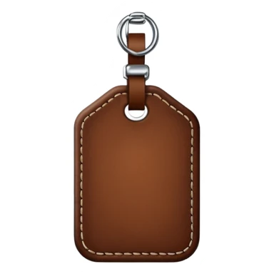 leather tag with stitching lines sticker