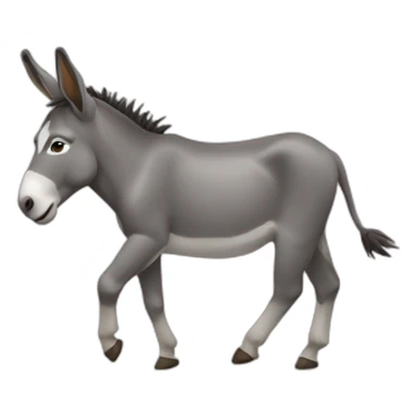 Donkey walking sticker