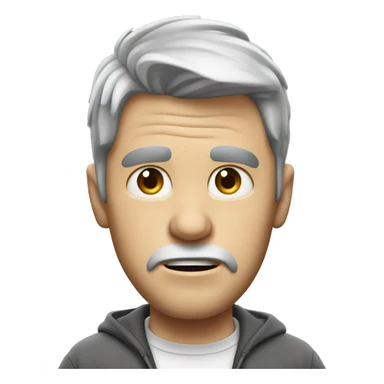 Photorealistic white man scratches his head in confusion sticker