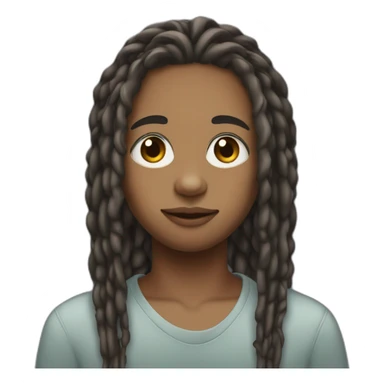 young black teen with freeform locs and a light mustache and small chin hairs sticker