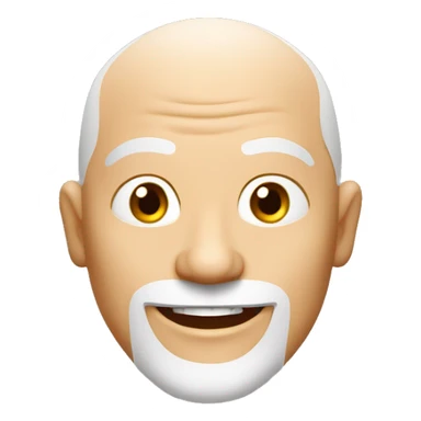 Happy white middle age male human frier monk with buzz cut square jaw sticker