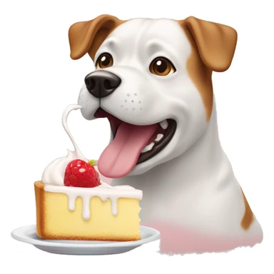 Chien qui mange une crème glacée sticker