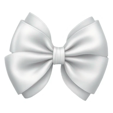 silky white bow ￼ sticker