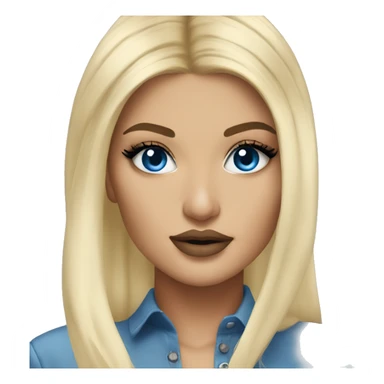 blonde kylie jenner with blue eyes sticker