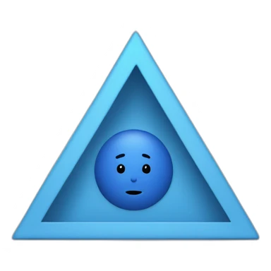 Blue introverted triangle sticker