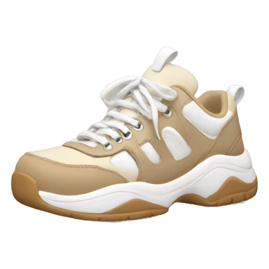 beige and white chunky sneakers sticker