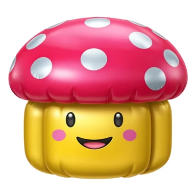   jeff koons style SPAM mushroom inflatable art sticker
