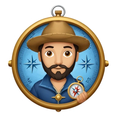 Magellan with compas sticker