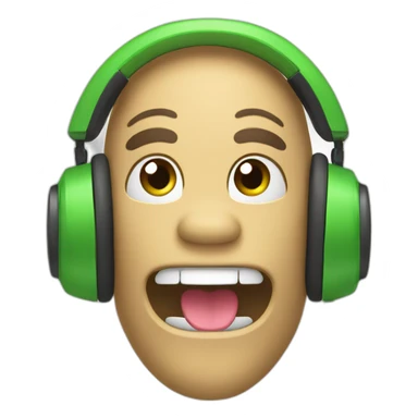 techsupport trex green headphones sticker