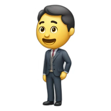 Hombre hablando por telefono, bien vestido, de cuerpo entero sticker