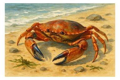 Crab sticker