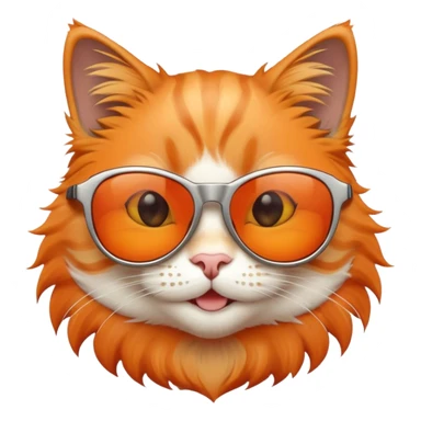 smiling cat with sunglasses sticker