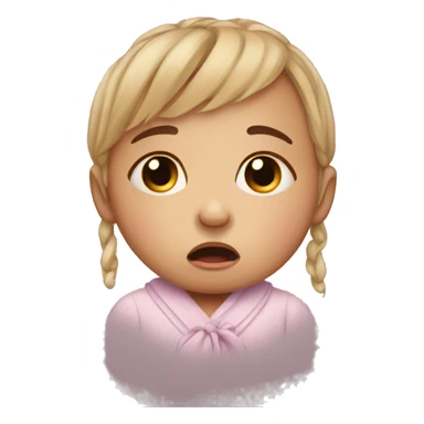 Sobbing baby girl sticker