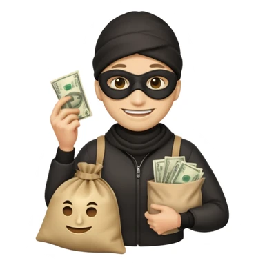 A emoji robber  sticker