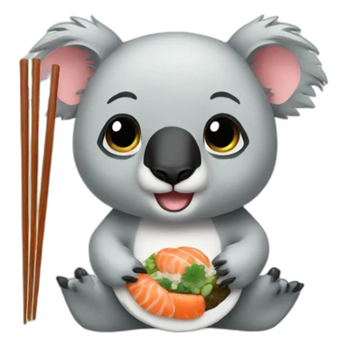 koala-eat-sushi sticker