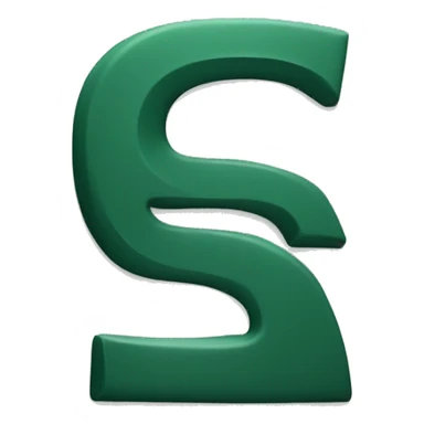 dark green latin letter s sticker