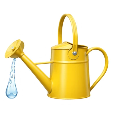 Yellow garden watering can sticker