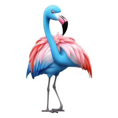 Flamingo in the shape of Florida  sticker