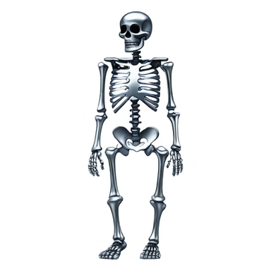 Skeleton made out of chrome sticker