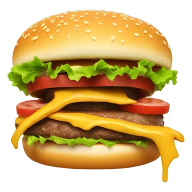 smiley who eats a burger sticker
