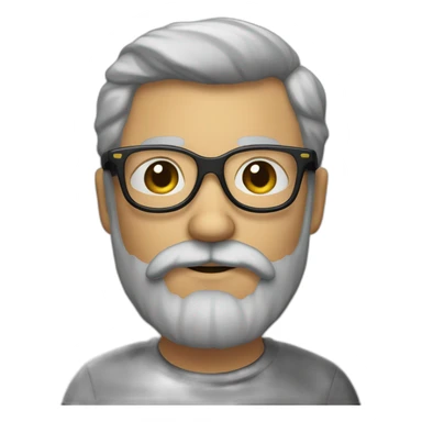 Homme chauve avec de la barbe et une paire de lunettes sticker