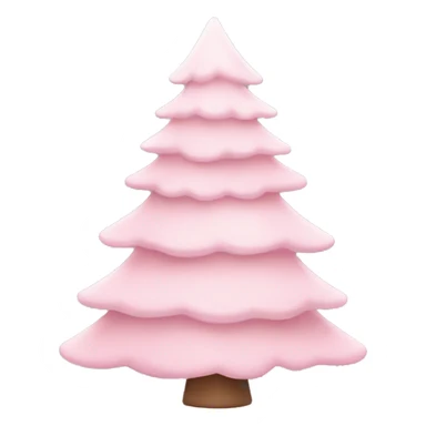 pastel pink christmas tree sticker