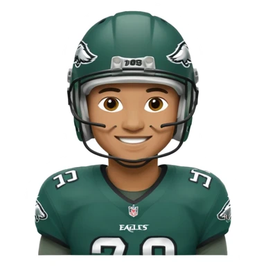 A Philadelphia eagles player sticker