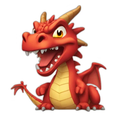 Angry dragon sticker