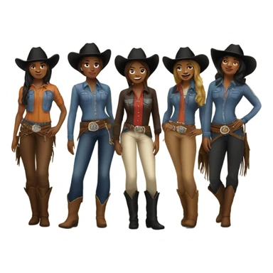Black cowgirls sticker