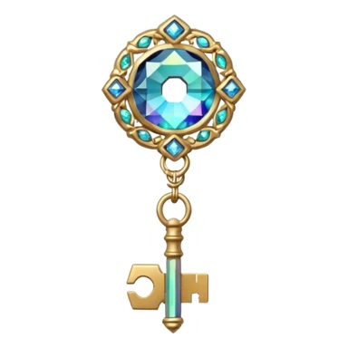 gemstone key unlocking a keyhole sticker