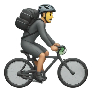 Un homme qui est sur un vélo tout terrain sticker
