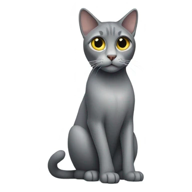 grey cat with short tail sticker