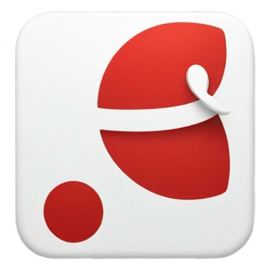 OpenTable Logo. A minimalistic red square emoji with rounded corners, featuring a white abstract circular design resembling a stylized 'O' with a small dot to the left. The design has a clean and modern look, suitable for a restaurant reservation or booking app. sticker