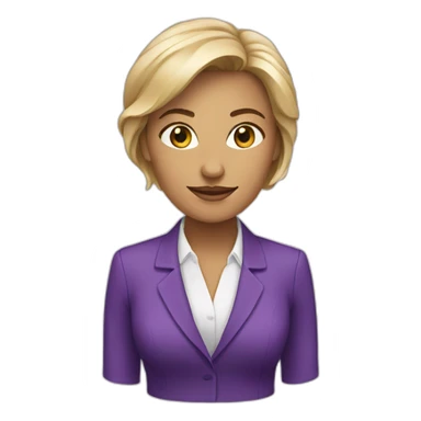 white business woman purple icon sticker