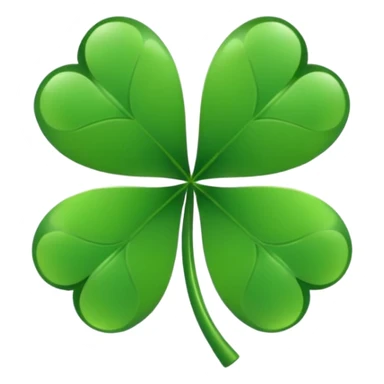 Lucky clover charm – green four-leaf clover. sticker