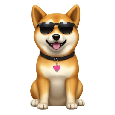 shiba inu with sunglasses meme sticker