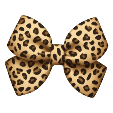 leopard print bow sticker