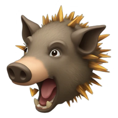 exploding head boar sticker