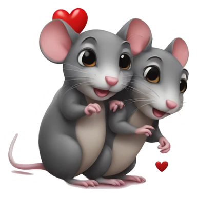 Rats in love  sticker