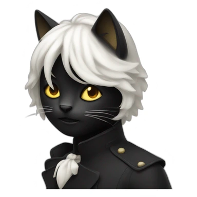 Chat noir et blanc sticker