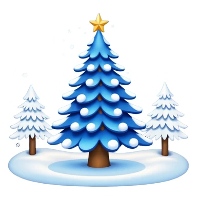 Blue Christmas Night  sticker
